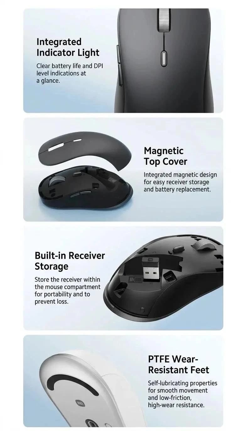 Xiaomi Wireless Mouse 4 Pro, Xiaomi миша, бездротова миша Xiaomi, миша для скла